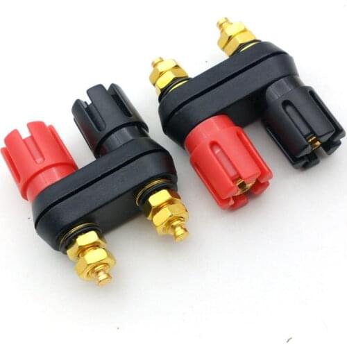 1000pcs gold plated Dual Female Banana Plug Jack Socket Binding Post for Speaker Amplifier connector