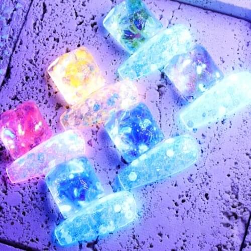 18/24 Color Glitter Powder Sequins Luminous Holographic Chunky Glitter Sequins for Resin Crafts Filler Body Face Nail Art Decora