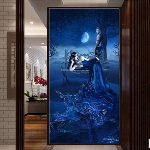 3d Fantasy Art love cross stitch mosaic men and woman diamond painting 5d diy diamond embroidery full round drill gift,EE1332