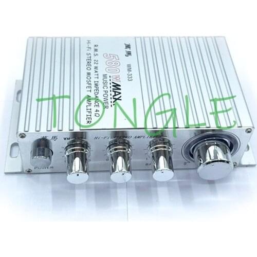 4ohm Audio Amplifier 580W Hi-Fi Stereo Amplifier for Arcade Machine Home Theater Amplifier 12V Power Supply Input