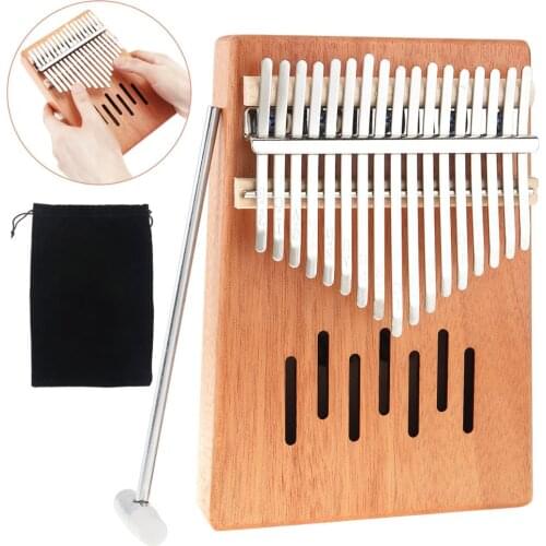 7 / 8 / 10 / 17 Key Kalimba Thumb Piano Single Board Mahogany / Pine Hole Mbira Mini Keyboard Instruments with Accessories