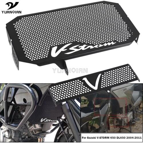 For Suzuki V-STORM 650 DL650 2004-2011 10 Motorcycle Accessories Aluminum Radiator Grille Guard Protector Grill Cover Protection