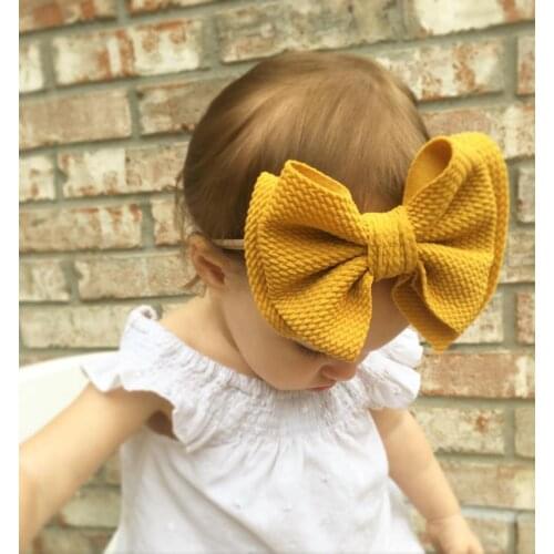 Baby Bows Double Bowknot Nylon Newborn Headbands Cute Babes Hair Accessories