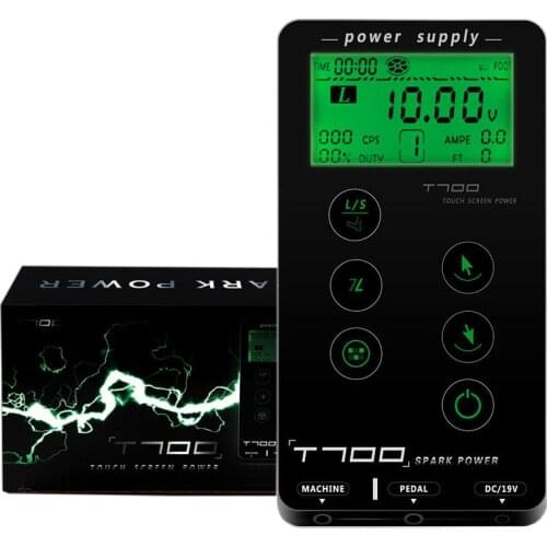 Tattoo Power Supply Touch Screen T-700 Intelligent Digital LCD Makeup Dual Tattoo Power Supplies Set For Tattoo Machine