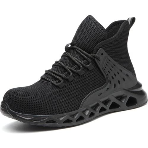 High Quality Work Boots Men Steel Toe Shoes Anti-puncture Safety Shoes Men Work Sneakers Male Indestructible Work Shoes Footwear