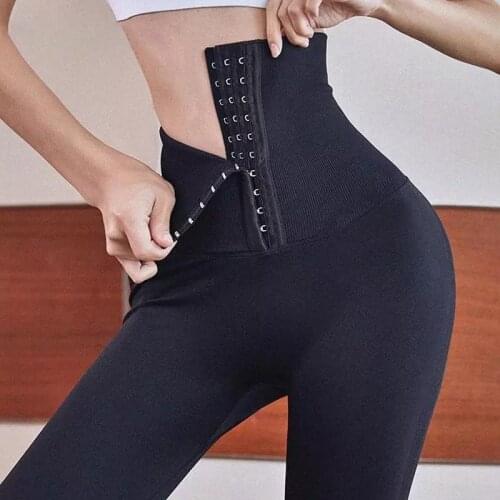 NORMOV Women High Waist Pants Solid Push Up Breasted Fitness Trousers Woman Slim Black Pants Workout Elastic Girl Jeggings