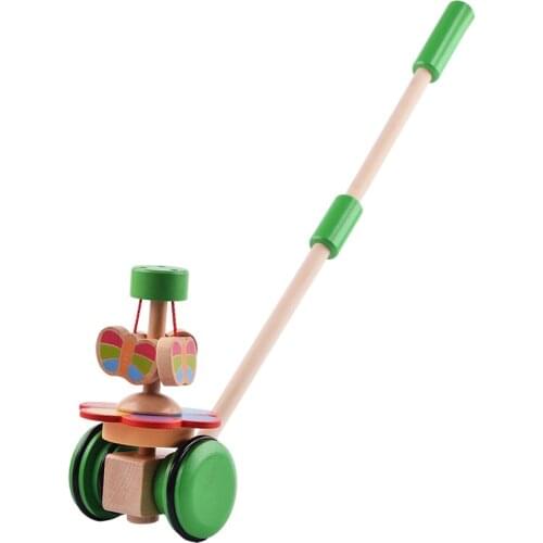 Wooden Pull Car Wheel Toy Animal Butterfly Baby Toddler Infant Carts Baby Learn To Walk Toys Gift 2021