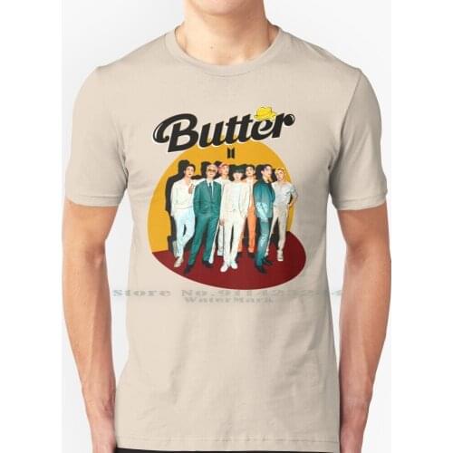 Butter T Shirt 100% Pure Cotton Butter Butter Dynamite Dynamite Kpop Korea Jimin Jin Namjoon Rm Suga Yoongi Taehyung V Jungkook