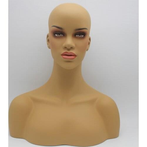Female Fiberglass Mannequin Dummy Head Bust
