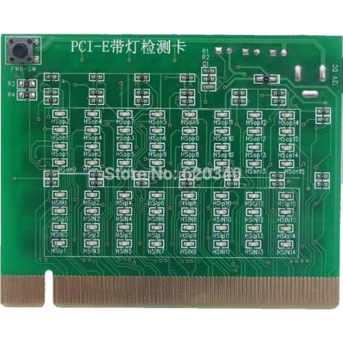 PCI-E 16X 8X 4X PCI express Slot Tester Card for motherbaor Detect the southbridge short or open PCI-E with light tester