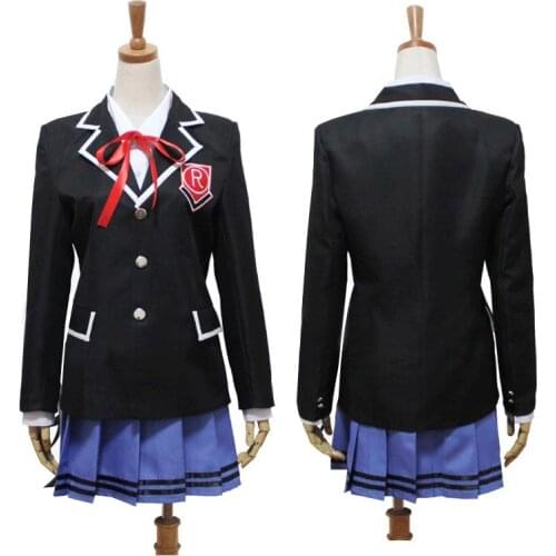 Date A Live Tokisaki Kurumi / Yatogami Tohka / Tobiichi Origami Cosplay Costume School Uniform Custom