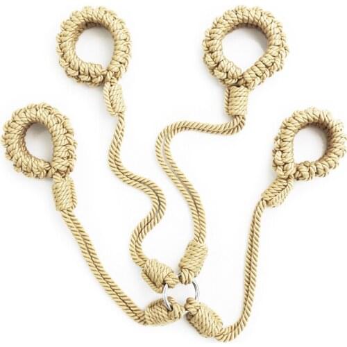 Soft Cotton Rope Erotic Sex Toys for Couples Woman Sexy BDSM Bondage Handcuffs Neck Collar for Adult Toys Slave Sex Accessories