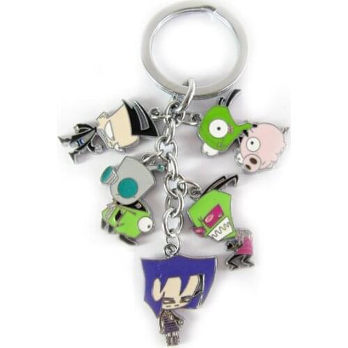 New Fashion Keychain cartoon alien Couple Lovely Keychain Car Keying Gift For Girl Women Men Jewelry Bag Charm J15