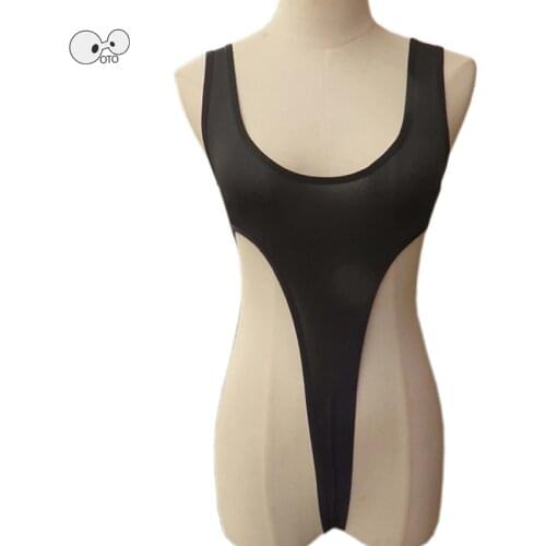 2020 NEW Sexy See Through One Piece Swimsuit Women Exotic Bodysuit Deep U Neck Transparent Thong Clubwear Costumes Monokini