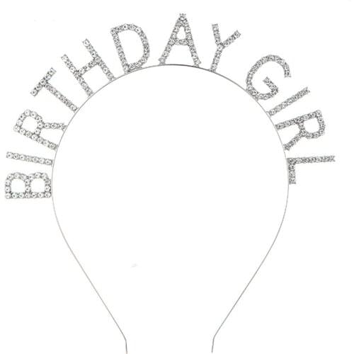 New Arrive 17*17CM Birthday Girl Rhinestone Hairband Birthday Party Headband for Girls 7 Colors