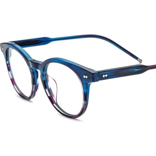 Men And Womens Plate Glasses Round Retro Optical Glasses Frame Trend Wild Can Be Equipped With Myopia Glasses Frame Star 19127