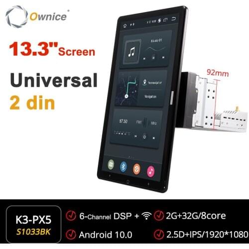 Ownice 13.3 inch Android Auto Rotatable 10.1 inch 1920*1080 IPS Nano Universal Car Auto radio Multimedia Stereo Audio HDMI PC