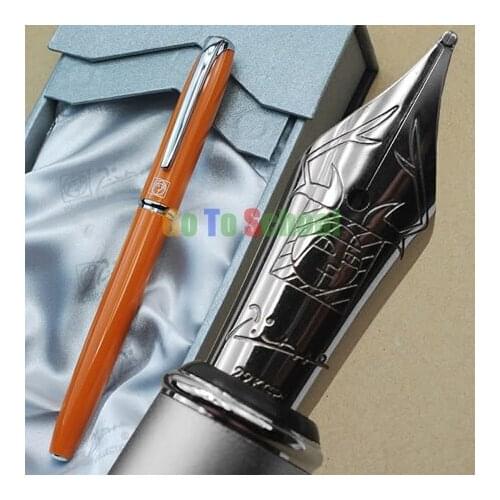 PICASSO 916 ORANGE AND SILVER FINE NIB FOUNTAIN PEN 22 KGP