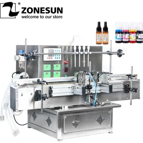 ZONESUN Automatic Tabletop Peristaltic Pump Eye Drop E-Liquid Essential Oil Water Bottle Vial Filling Machine