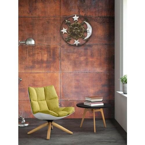 HOT Metal Wall Art Decoration Creative Sun Moon Statue Hanging Ornaments Decor For Home Living Room Garden Decoration Crafts