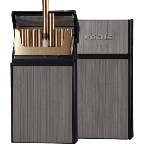 Portable Cigarette Box 20pcs Capacity Cigarette Case Metal Cigar Tobacco Holder Pocket Box For Slim Cigarette Accessories Gadget