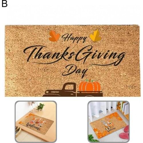 Sponge Durable Thanksgiving Festival Decoration Door Mat Durable Thanksgiving Doormat Tear Resistant Festival Decoration
