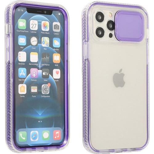 Candy Color Transparent Phone Case For iPhone 13 12 11 Pro Max XR XS Max X 7 8 Plus 2 in 1 Shockproof Lens Protection Back Cover