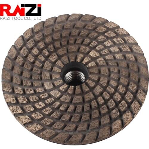 Raizi 4 inch/100 mm Diamond Grinding Wheel with Adapter Metal Bond Sintered for Concrete Granite Abrasive Stone Grinding Disc