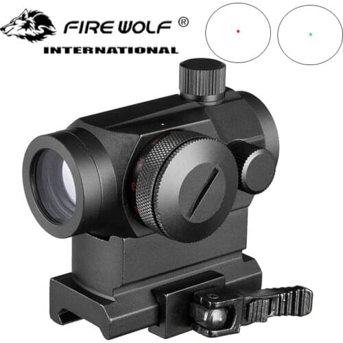 Tactical Hunting QD 1X22 Reflex Red&Green Dot Scope Sight With Quick Riser Mount Quick Detach Holographic Collimator Dot Scopes