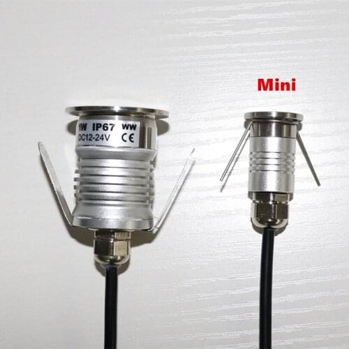 Waterproof Aluminum CREE 1W Mini LED Stair Inground Buried Lamps 1W LED Underground Light DC12V Warm Cool White Spotlight 16pcs