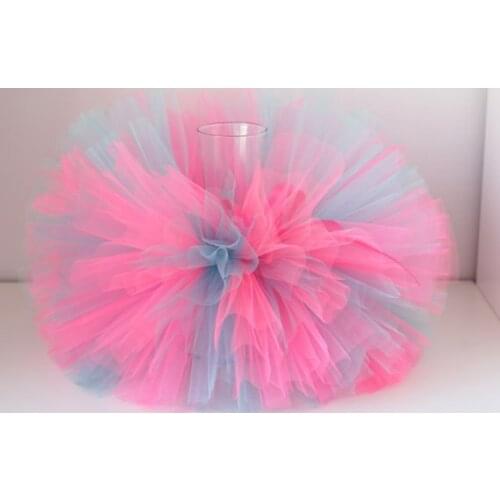 New Retail Baby Tutu Skirts Girls 100% Handmade Ballet Dance Pettiskirt Tutu with Bow Flower Headband Set Kids Party Tulle Skirt