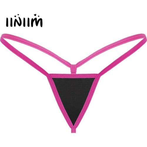 Womens Lingerie Micro Mini Thong T-back Panties G-string Bikini Bottom Sunbathing Briefs Low Rise Underwear Sexy Ladies Swimwear
