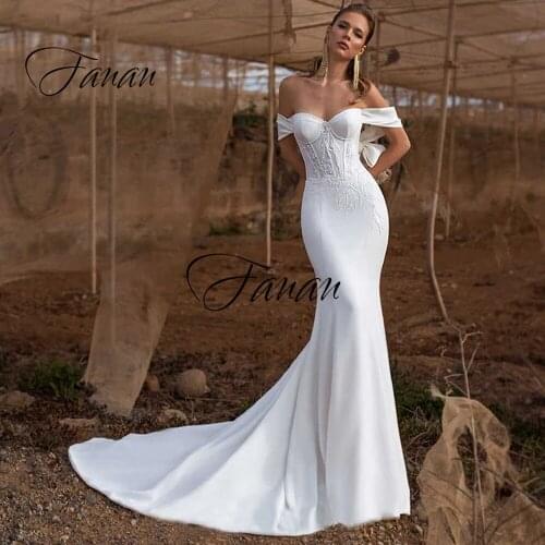 Sweetheart Off-The Shoulder Wedding Dress Mermaid Court Train Appliques Backless Bridal Gown robe de soirée de mariage платье