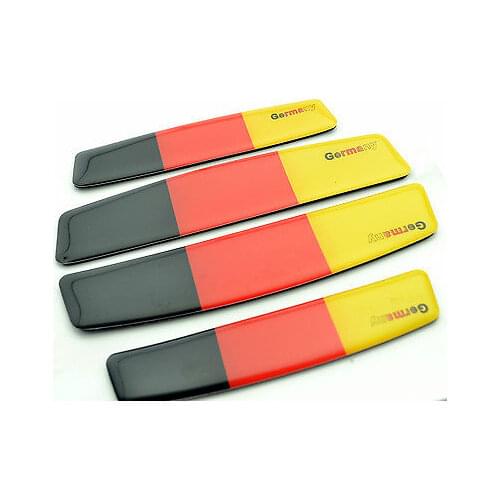 1 Set=4pcs Germany Flag Door Edge Scratch Protector Sticker FIT BMW BENZVW MK6 7 Golf 7 Jetta CC Car Stickers