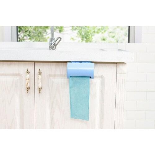 1PC Wall-mounted Plastic Bag Storage Box Garbage Trash Bag Storage Container Multi-purpose Kitchen Bathroom Organization OK 0826