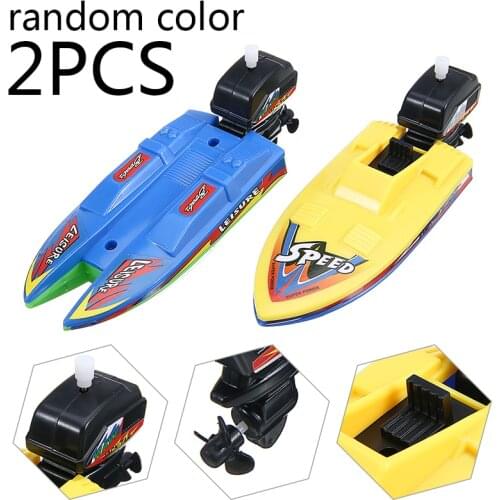 2pcs/set Plastic Ship Float In Water Kids Classic Wind Up Educational Bath Toys Water Pool Toy Floating Boat Toy Children Gift