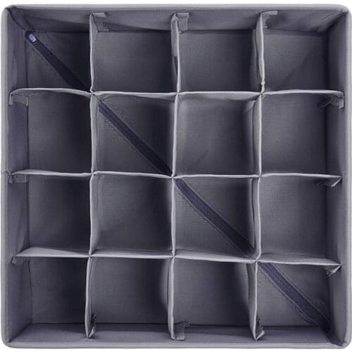 5PCS / LOT Gray Oxford Cloth Drawer Closet Separate Underwear Socks Storage Box Household Sorte Box Bedroom