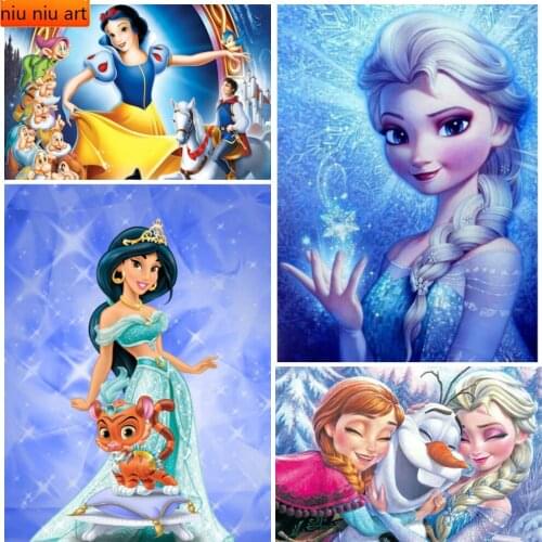 Disney Full Square 5D DIY Diamond Painting Princess Anna Diamond Embroidery Cross Stitch Mosaic Gift
