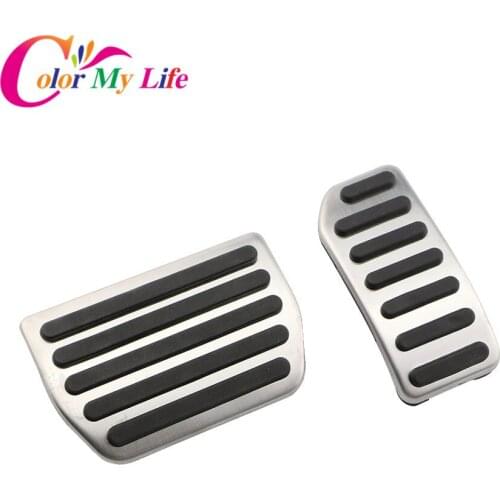 Car Stainless Steel Gas Pedal Brake Pedal Car Pedals for VOLVO AT MT XC60 XC70 V60 V70 S40 S60 S80L C30 Accessories