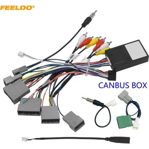 FEELDO Car 16Pin Android Stereo Power Wiring Harness With Canbus + USB For Honda Civic 1.5T(16-19)/CRV (17-19)/Breeze(2020+)