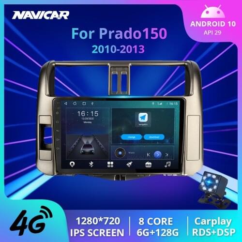 IPS 2Din Android 10.0 Car Radio For Toyota Land Cruiser Prado 150 2009 - 2013 Car Multimedia Player Navigation GPS NO 2din Dvd