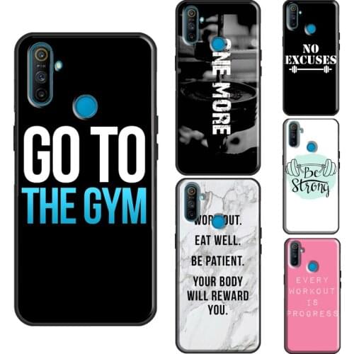 Workout Motivation fitness Gym For Realme 8 Pro 6 7 Q3 Pro GT C21 C15 C3 Phone Case For OnePlus 9 Pro 8 Nord 7T 8T Cover