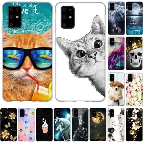 For Samsung S20 Plus Case Silicone Soft Cute Cat TPU Phone Cases Shell For Samsung Galaxy S20 Back Cover S20 Ultra S20+ S 20