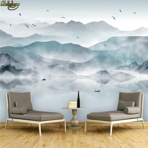 Beibehang Ink landscape wallpaper custom mural wall sticker 3 d creative TV setting papel de parede 3D wall papers home decor