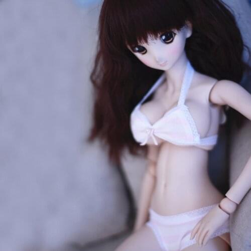 D03-P405 children toy BJD DD SD MSD 1/6 1/4 1/3 dolls clothes Pink and white stripes underwear set