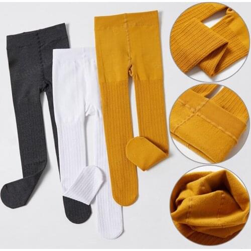 Childrens tights for girls pantyhose girl stockings warm velvet cotton ribbed tights solid color teen tights 2-10 year kids