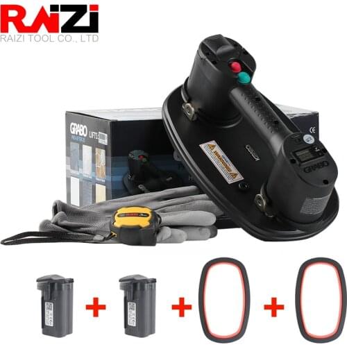 Raizi Grabo Electric Suction Cup With Digital Pressure Sensor Two Battery For Wood Drywall Granite Glass Tile Suction Tool