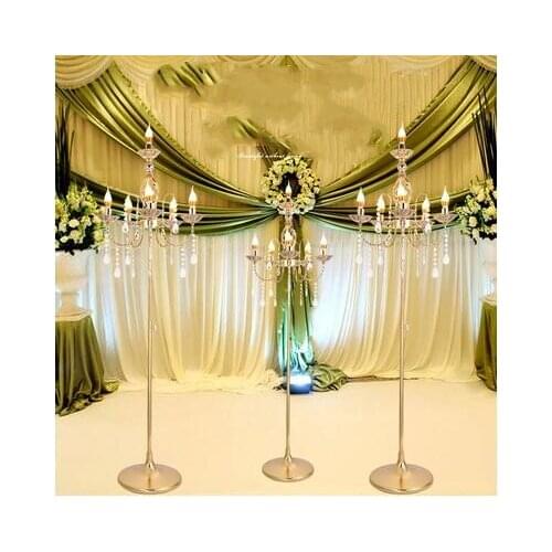 New wedding crystal chandelier, iron art electroplating stage ceremony Pavilion Decoration props, wedding street light