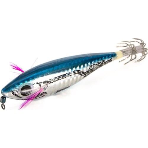 1 PC Fishing Lure Hard Bait Fake Shrimp Wood Bait Fishing Wobbler Squid Jig Artificial Jigging Lure Octopus Bait Lake River Sea
