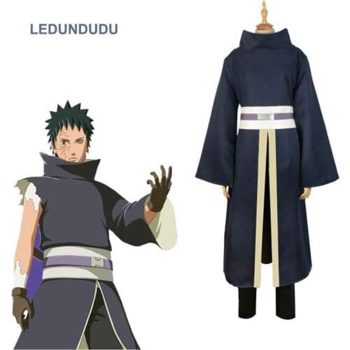 Japan Anime Naruto Akatsuki Tobi Uchiha Obito Cosplay Costumes Men Women Kimono Halloween Party Uniform Suit Complete Full Set
